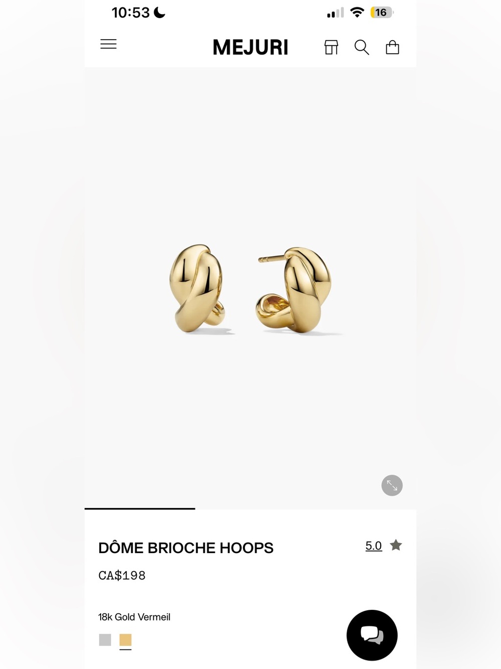Mejuri Dome Brioche earrings